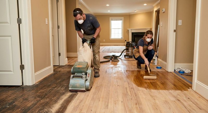 Cabin Floor Refinishing in Alpharetta, GA