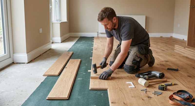 Dark Wood Floor Installation in Fort Worth, TX