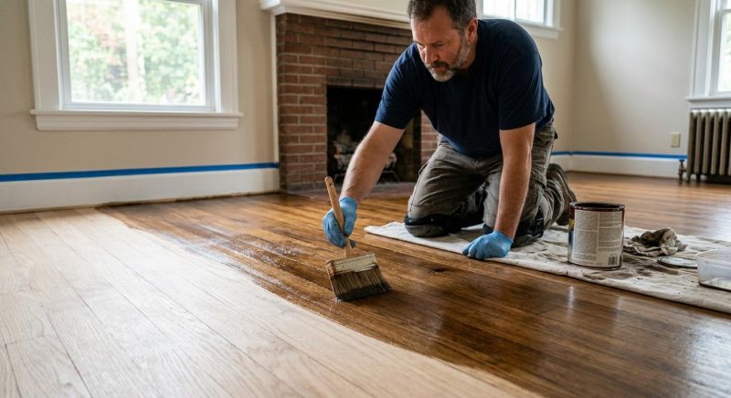 Oak Floor Staining in Kansas City, KS