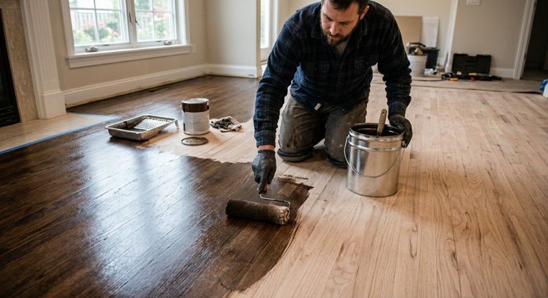 Wood Floor Staining in Alpharetta, GA