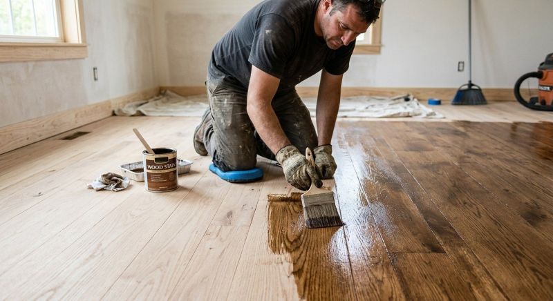 Wood Floor Staining in Alpharetta, GA